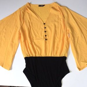 Yellow bodysuit